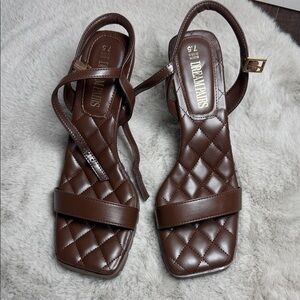 Dream Pairs Chocolate Quilted Sandals